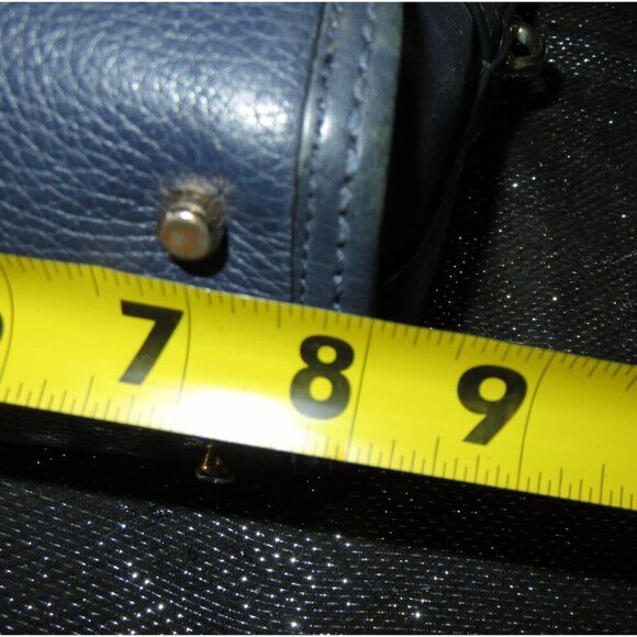 Coach Swagger 20 Navy Pebble Leather Satchel Crossbody Handbag Satchel 6.5 X 8 - Picture 7 of 14